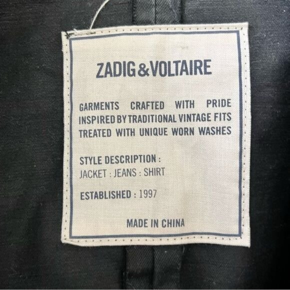 Zadig and Voltaire Virginia Grunge Blazer - Picture 15 of 16